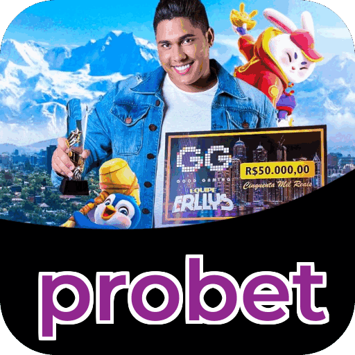 Interface do aplicativo probet mostrando jogos disponíveis no iOS e Android